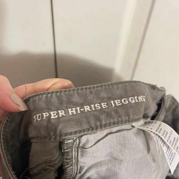American Eagle Women's Green Super Hi-Rise Jegging Stretch Skinny Jeans Size 4 - Picture 4 of 12